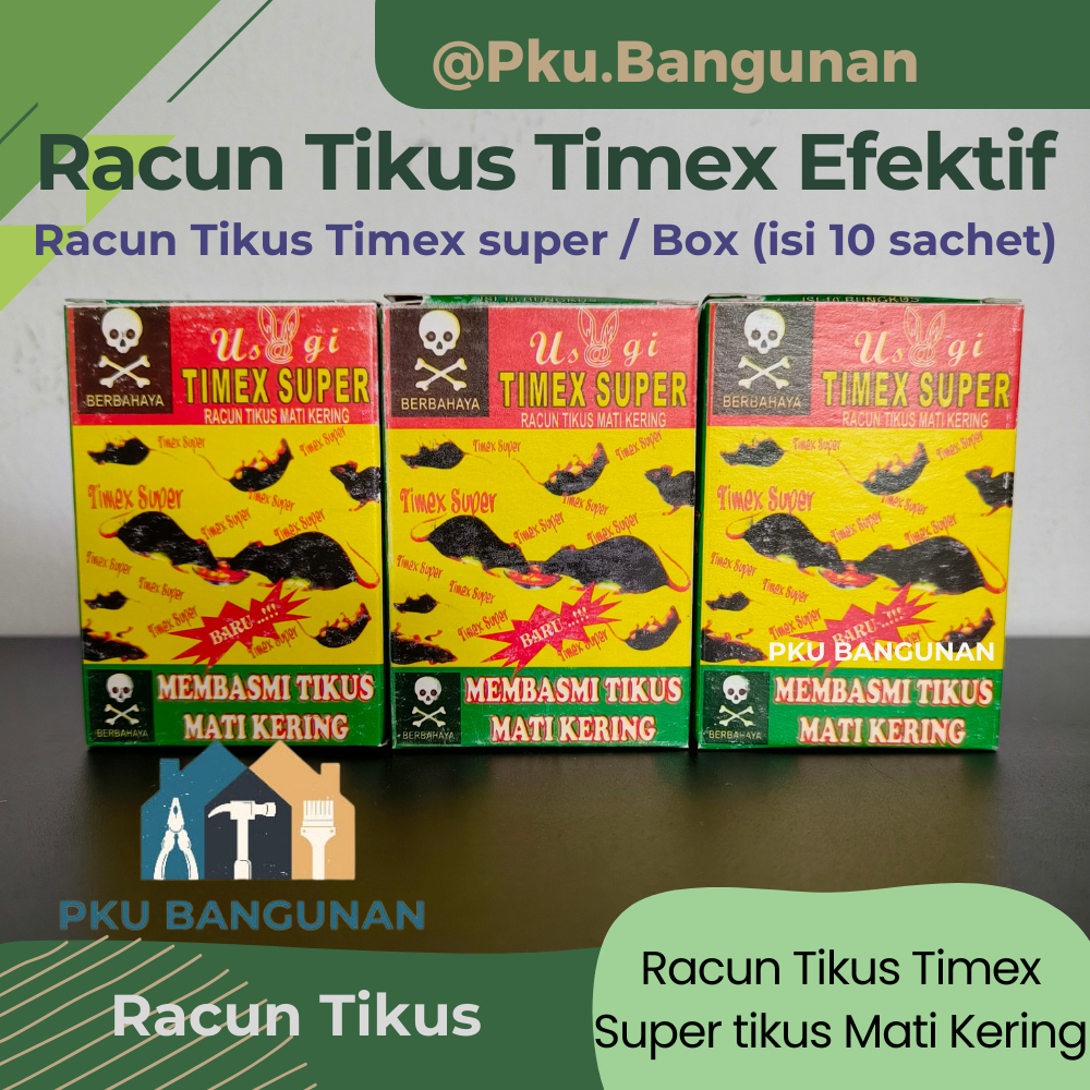 Racun Tikus Timex Box 10 sachet / Racun Keras Tikus Langsung Out