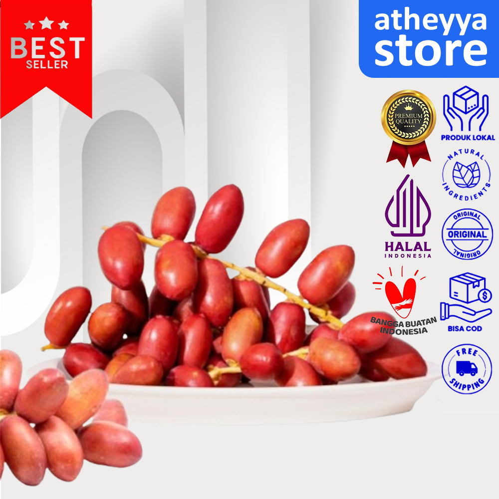 

Kurma Muda Merah Promil 500 gr Fresh Mengkel Segar Bukan Frozen