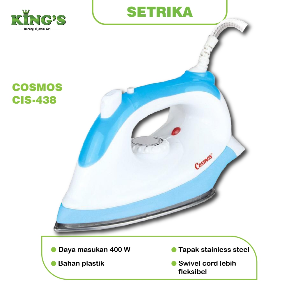 SETRIKA COSMOS CIS-438 - SETRIKA UAP HEMAT  LISTRIK SETRIKA UAP REKOMENDASI SETRIKA UAP MURAH