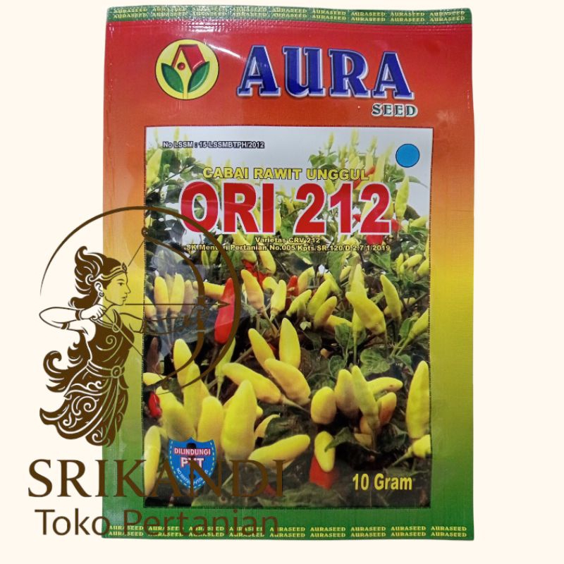 Benih Cabe Ori 212 10gram - Benih Cabe Asli Original Pabrik Aura Seed