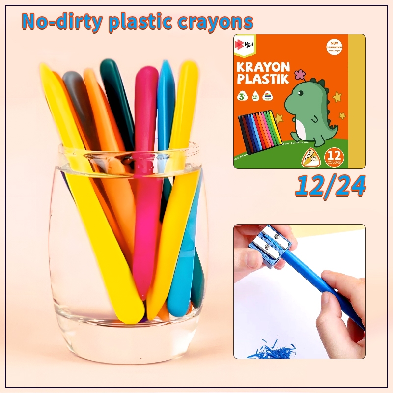 

HJK Crayon Mewarnai / 12/24/36 Tidak Beracun Bisa Dicuci Set Crayon \Crayon Anti Air Anti Kotor