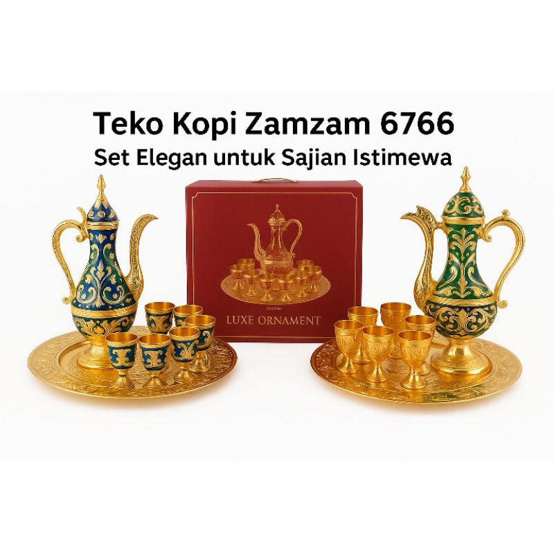 Teko Kopi dan Air Zam - zam 6766 – Set Elegan untuk Sajian Istimewa | Ketel | Poci | Cerek | Jug