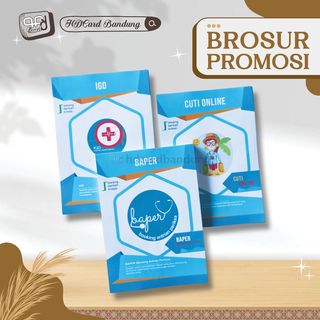 Paket Brosur Promosi Custom Fullcolour Cetak Brosur Flyer Artpaper