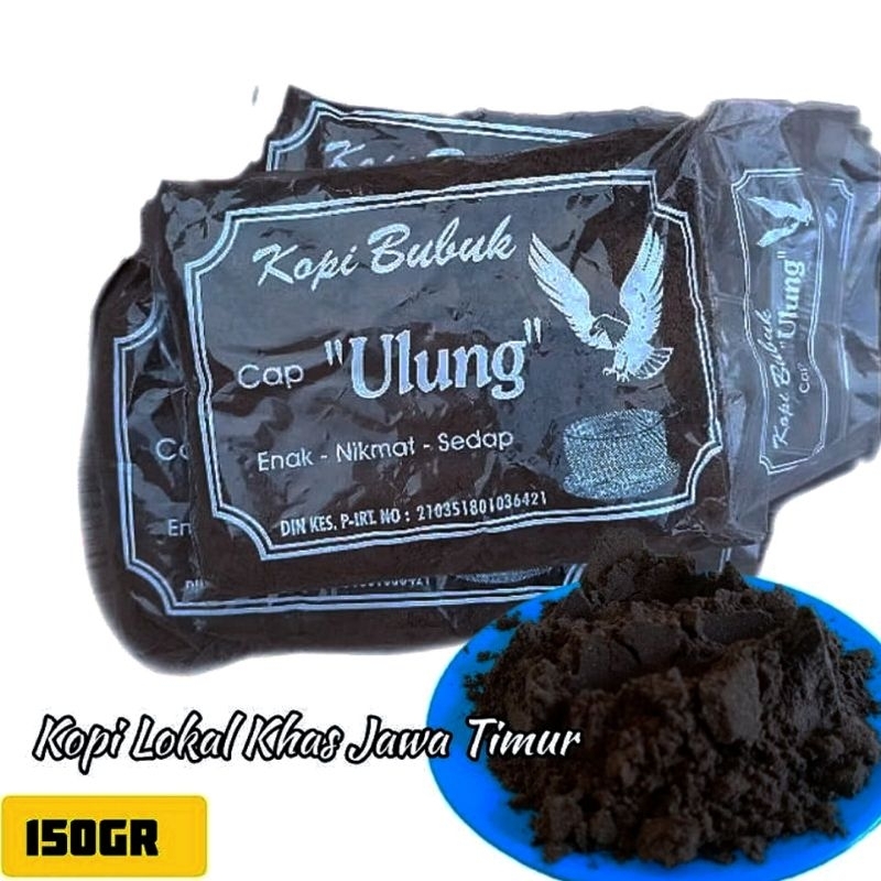 

Kopi Bubuk Hitam Murni Cap Ulung 150gr Coffee Lokal Kental Wangi Mantab