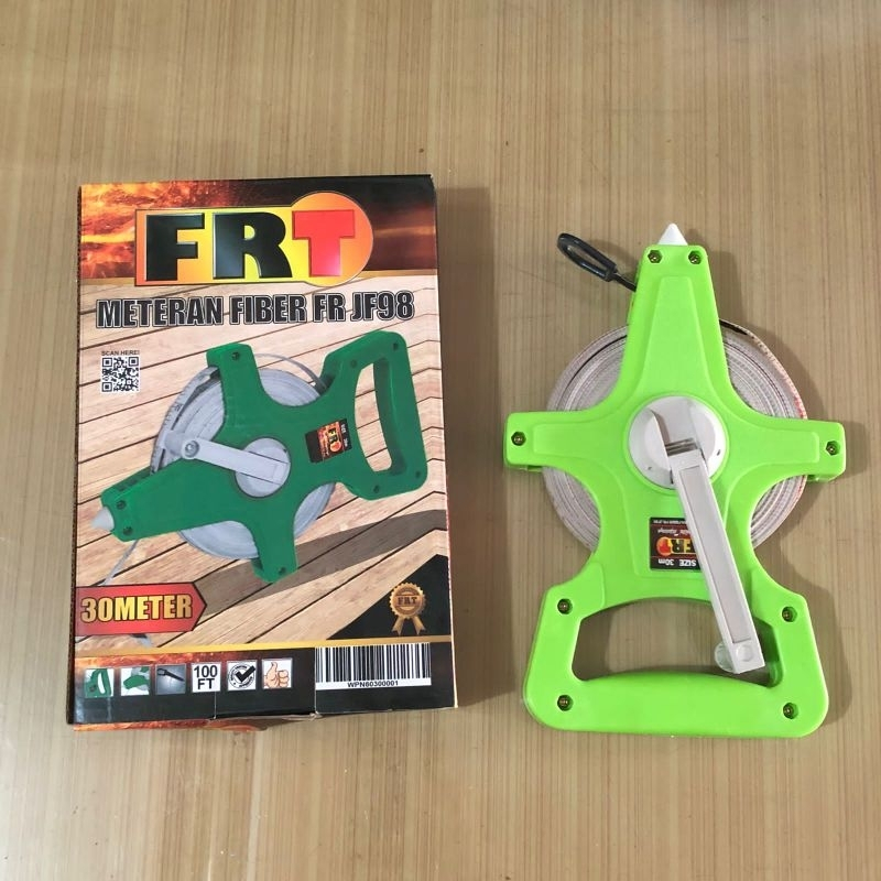 Meteran Gulung 30 Meter FRT - Meteran Roll Fiber - Meteran Tancap Roll