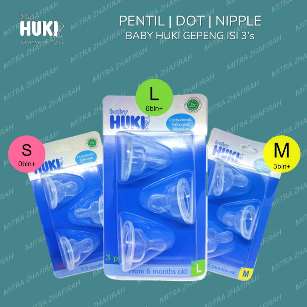 Pentil Dot HUKI Gepeng / Dot Nipple HUKI Gepeng ecer dan blister