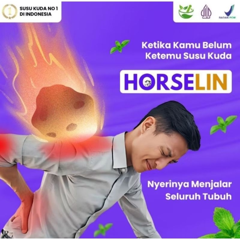 

Susu Tulang HORSELIN - Susu Kuda Atasi Nyeri Sendi, Nyeri Otot Dan Pegal Linu