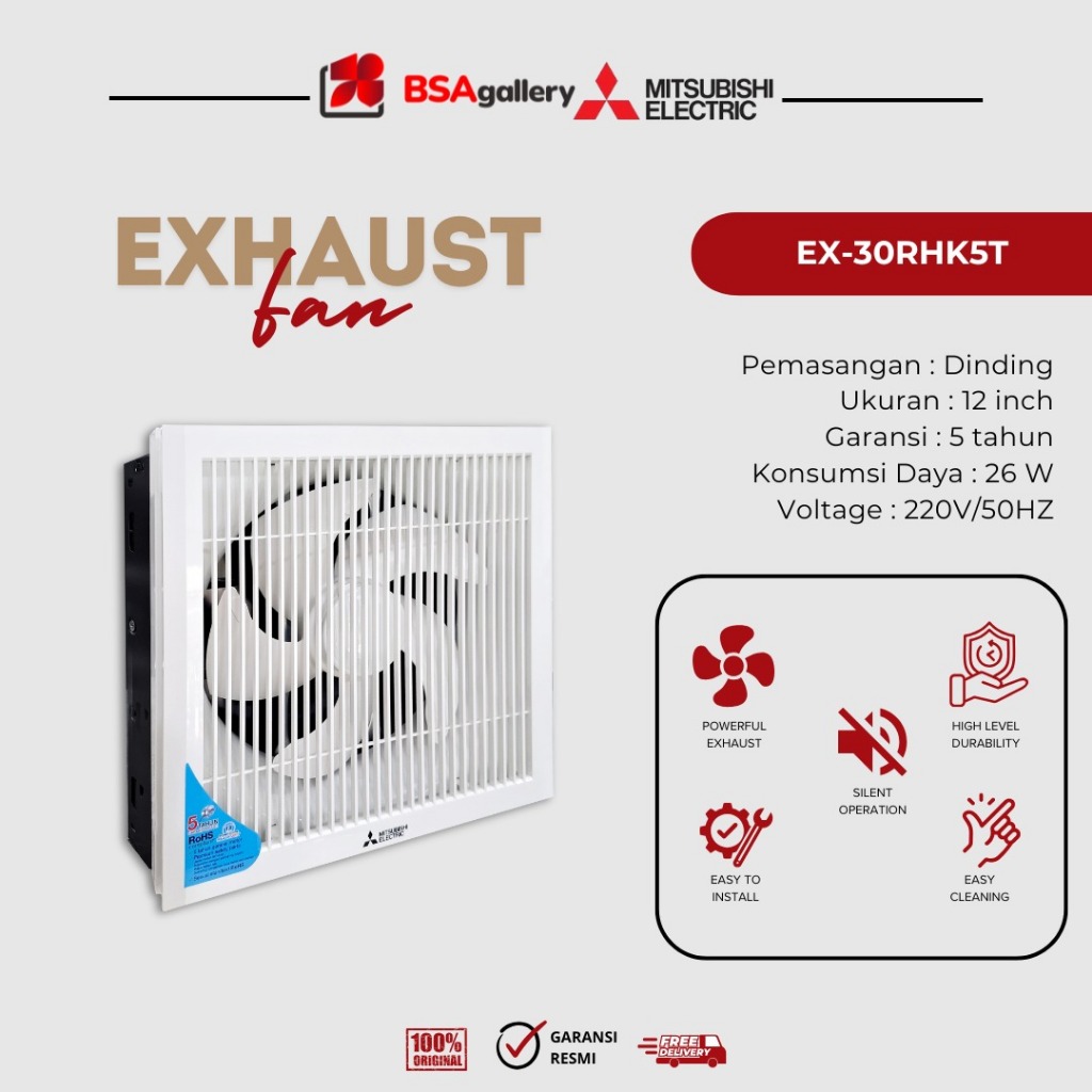 WALL EXHAUST FAN MITSUBISHI 12 INCH / EXHAUST TEMBOK / VENTILATING FAN