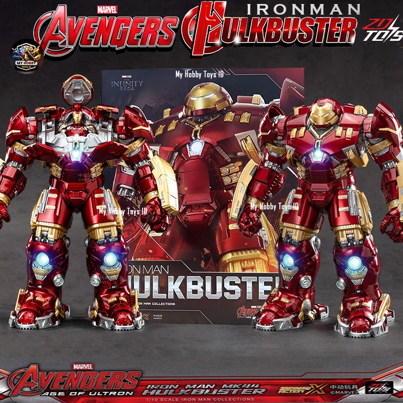 Action Figure Ironman Hulkbuster Mark 44 LED Size Besar Superhero Avengers 100% Original ZD Toys
