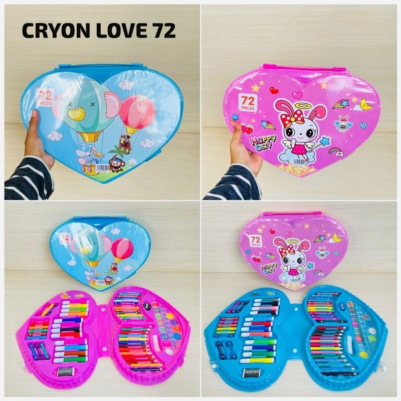 

Art Set 72 pcs pensil crayon set mewarnai/alat mewarnai/alat menggambar dan lukis anak