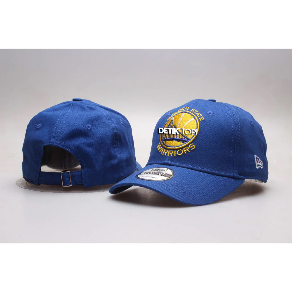 Topi Caps Basket NBA Biru Golden State Warrior Blue Logo Bordir Cap