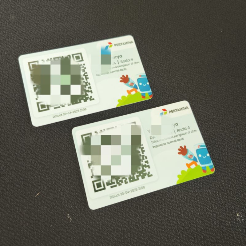

Kartu My Pertamina Bahan PVC Card Tebal Sehari Jadi / KARTU/ CARD