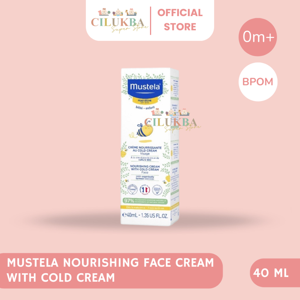 MUSTELA NOURISHING CREAM WITH COLD FACE CREAM 40ml | CREAM WAJAH BAYI KULIT KERING | FACE CREAM | PE