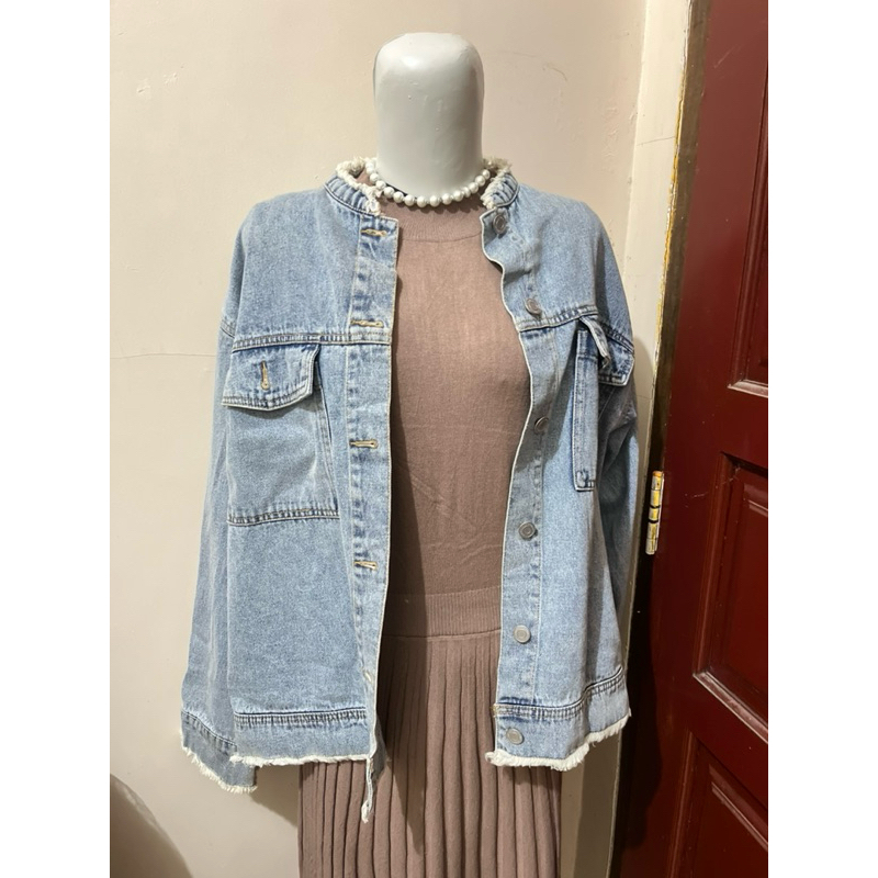 jak3t soft denim lite levis oversize rare kerah oneck motif rawis (preloved)