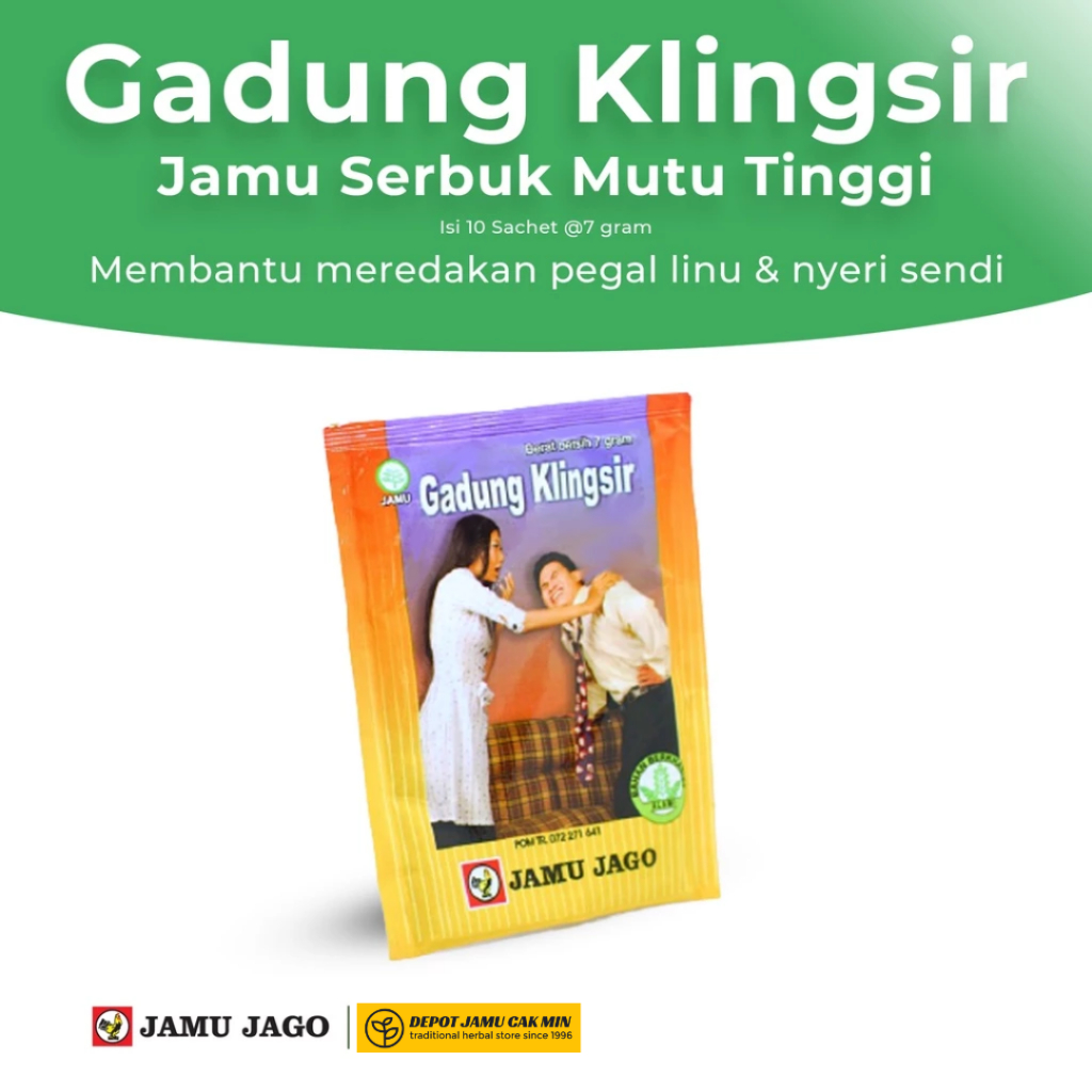 

Gadung Klingsir Jamu Serbuk Membantu Meredakan Pegal Linu dan Nyeri Sendi