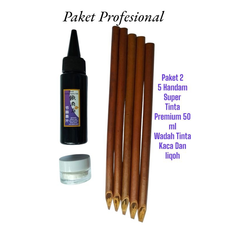 

Paket Alat Tulis Kaligrafi Profesional (Handam Super, Tinta Premium, Wadah Tinta Kaca Dan Liqoh, Amplas)