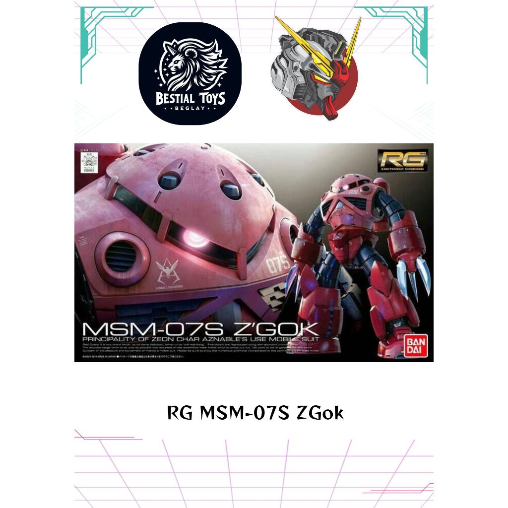 RG MSM-07S ZGok BANDAI CHAR AZNABLE'S USE MOBILE SUIT