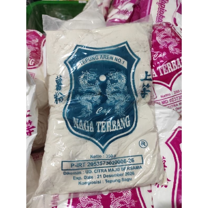

TEPUNG AREN CAP NAGA TERBANG 350GR / TEPUNG SAGU CAP NAGA TERBANG 350GR