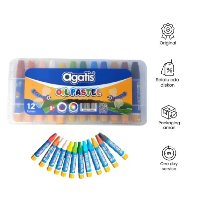 

Crayon Agatis Oil Pastel Set 12 Warna