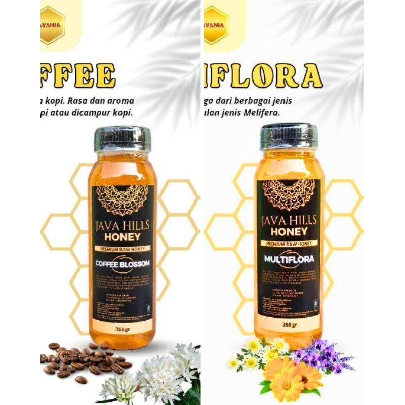 

Madu Murni Java Hills: Madu Multiflora, Coffee Blossom, Java Trigona, Cajuput Blossom, Kalimantan Forest, Rambutan Blossom, Acacia Carpa, Randu Blossom, Wild Grass, Sonokeling