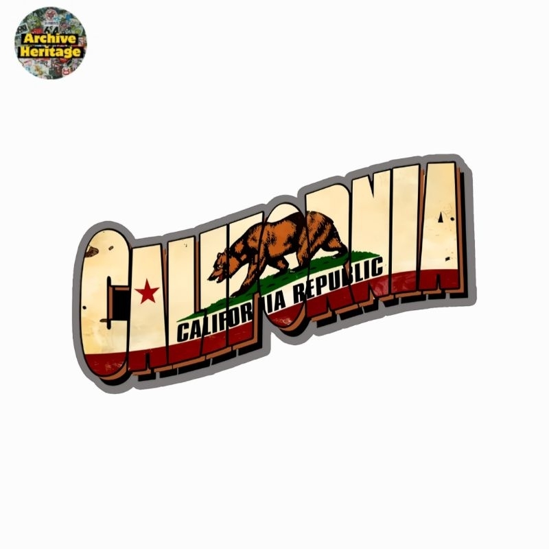 

sticker bear flag cal!f0rn!a stiker