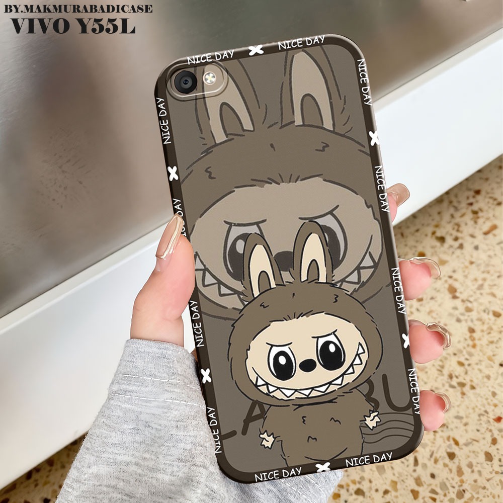 Case HP  Vivo Y55 - Y55S - Y55L - Softcase Silikon TPU - Lentur - Casing HP Motif Labubu Lucu