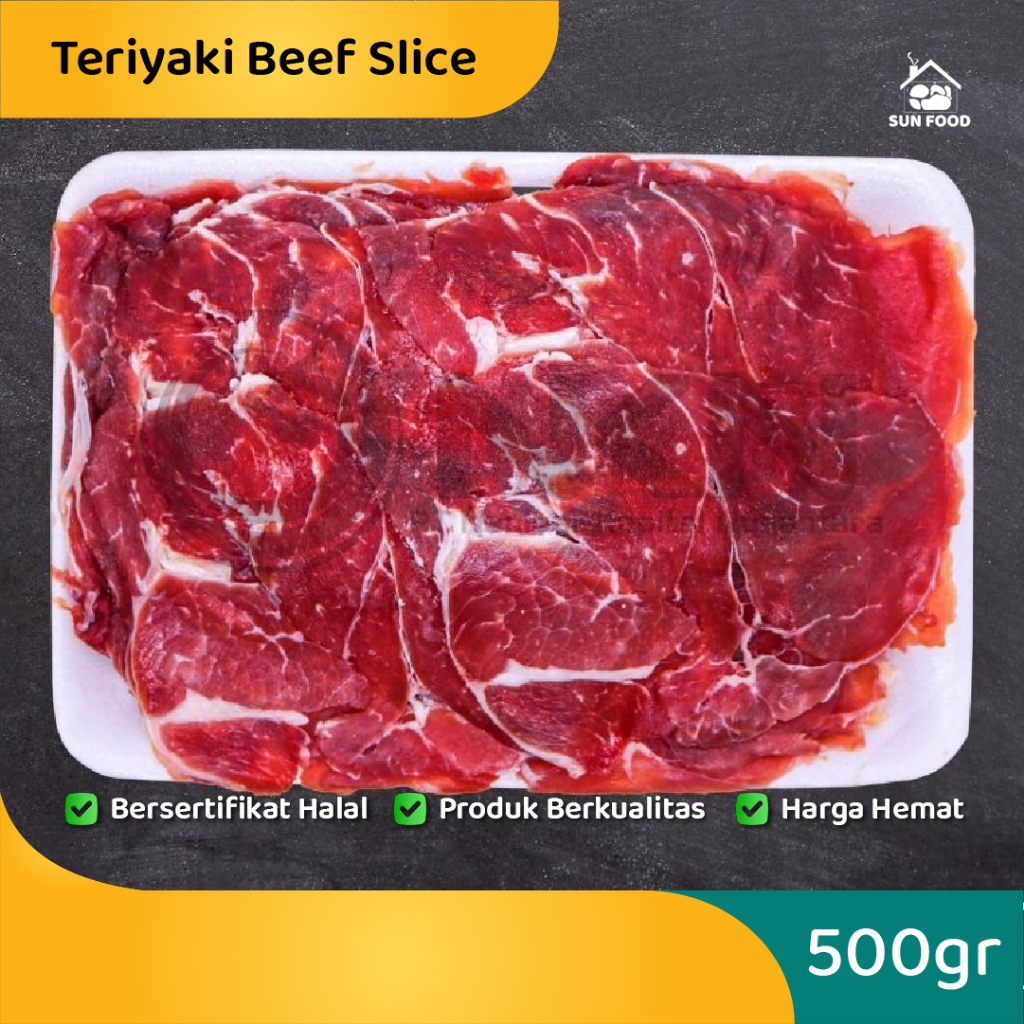 

Premium Teriyaki Beef Slice 250gr 500gr