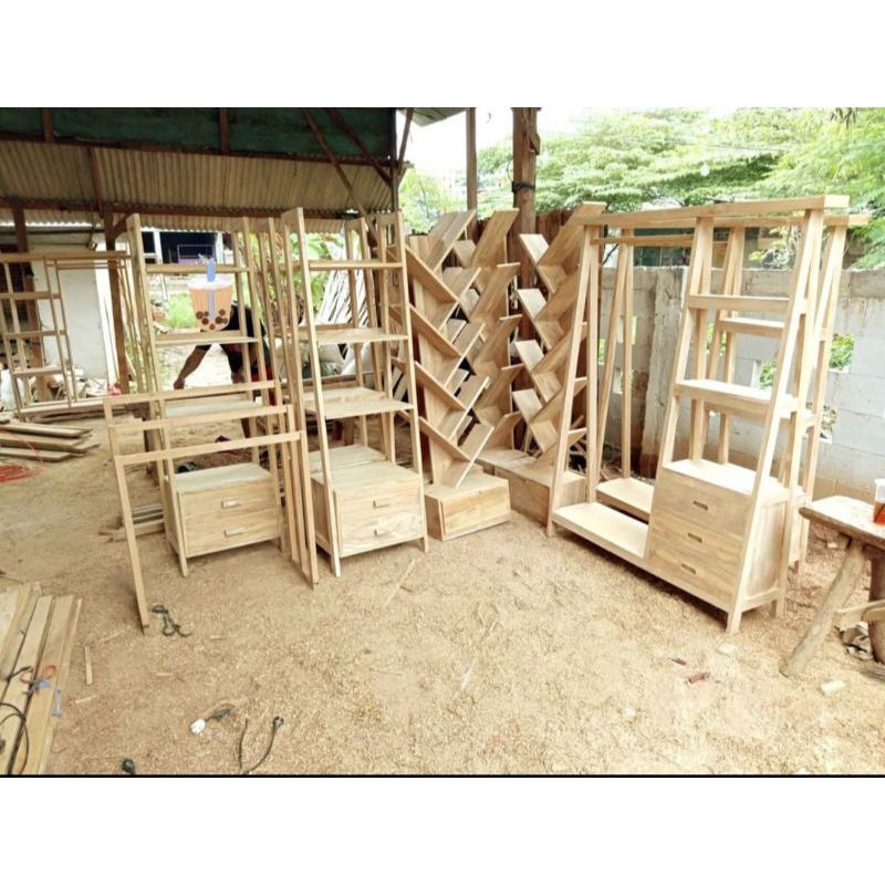 Rak buku serba guna,rak buku gantung,rak buku kayu jati