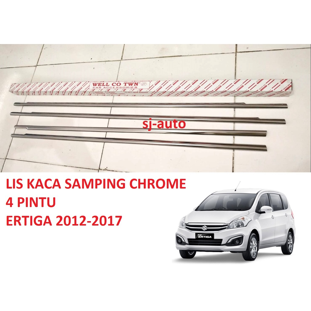 Lis kaca samping window liner mobil ertiga list kaca chrome