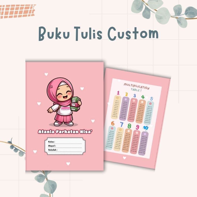 

BUKU TULIS CUSTOM KARAKTER ISI 5 BUKU