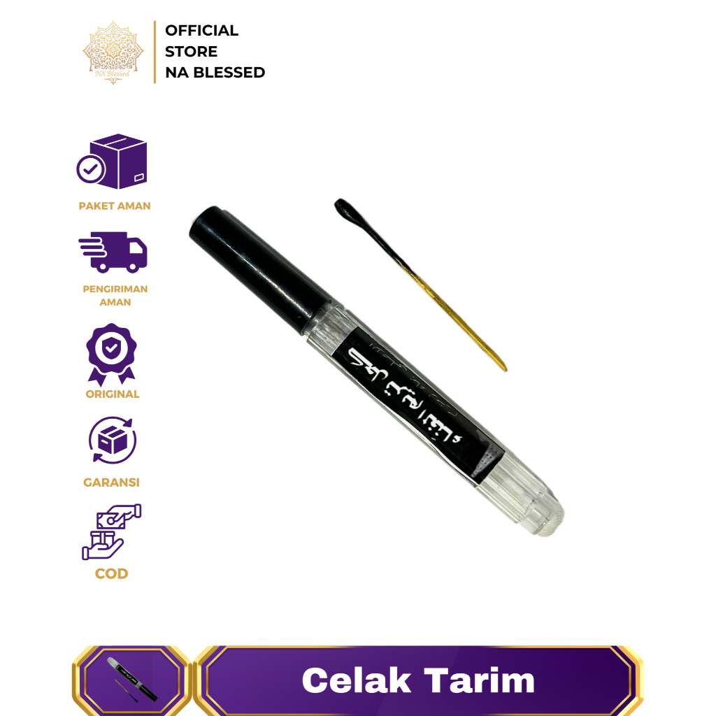 Celak mata arab waterproof tahan lama sipat kajal asli campuran air zam zam & itsmid ori yaman halal