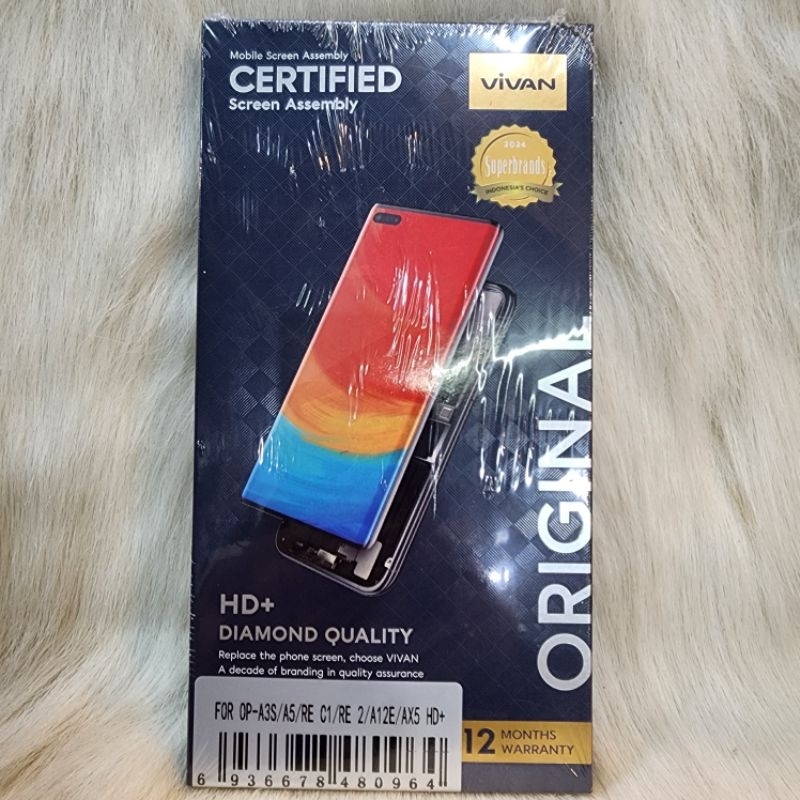 LCD Oppo A3S / Oppo A5 / RL C1 / RL 2 HD+ Diamond Quality Certified Vivan