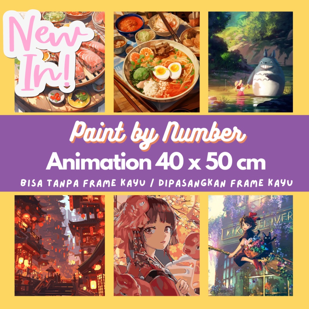 

KODE N77O Paint By Number 4x5cm ANIMATION Canvas dengantanpa Frame DIY Painting Gift Hadiah Unik Bandung