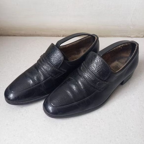 Sepatu Kulit Pria LEONARDO Pemakaian 40% [Preloved]