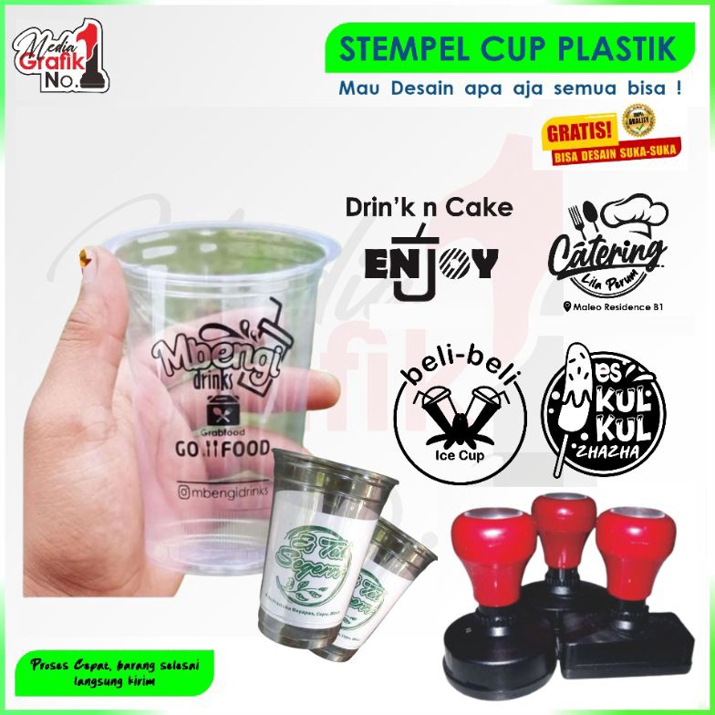 

KODE G93Y COD Stempel Cup Gelas Stenpel Cangkir Stampel Minuman Atau Makanan Media Plastik Free Desain Custom