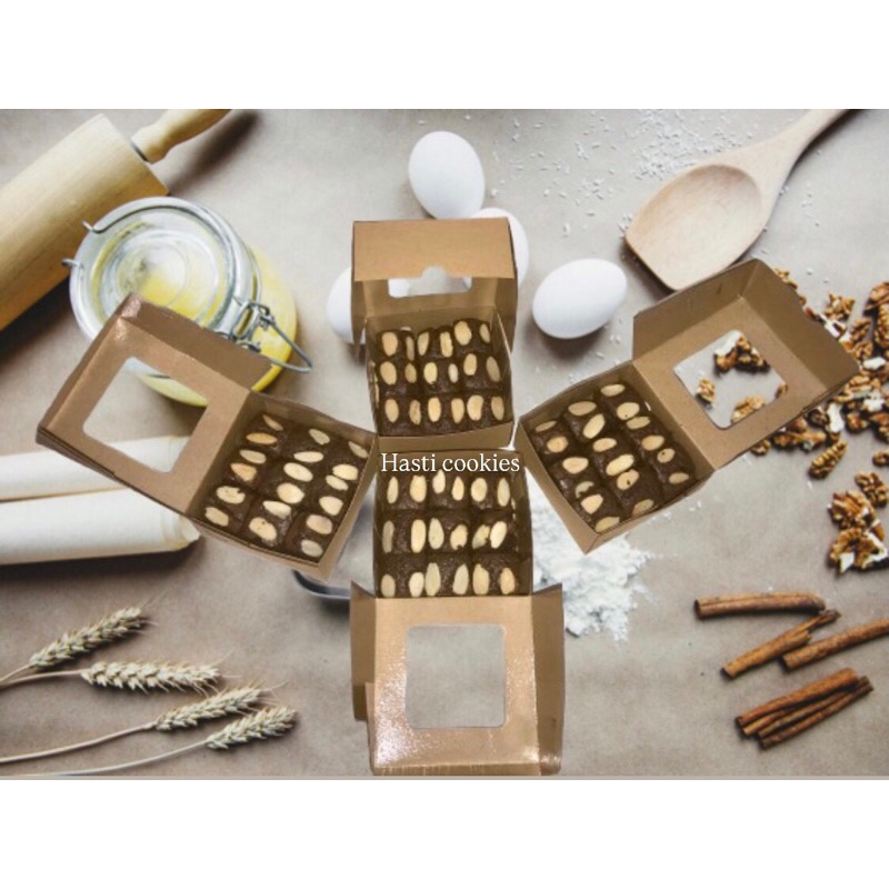 

Brownies Butter / Brownies Dark Chocolate/ Fudgy Brownies/ Brownies Premium Topping/ Brownies Panggang