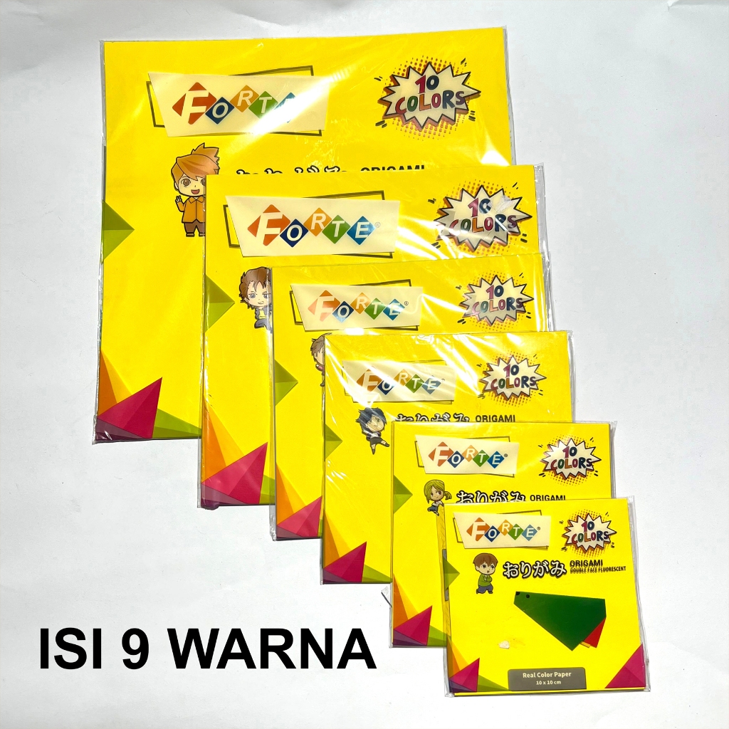 

Kertas Origami Forte Semua Ukuran (Isi 9 Warna = 2 Lembar)
