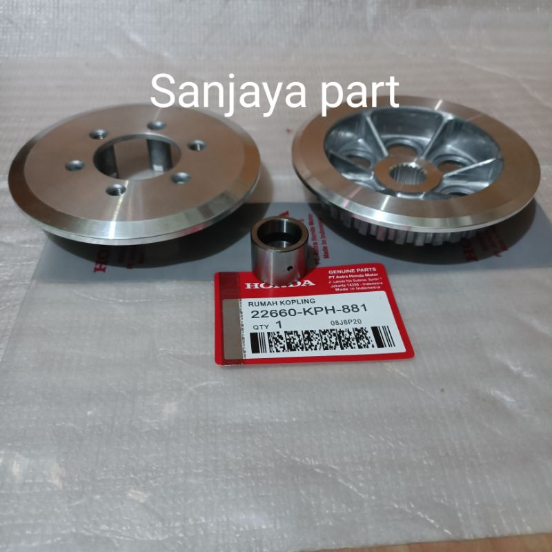 RUMAH KOPLING LAWAN KAKI 6 + BOS RUMAH KOPLING HONDA KARISMA SUPRA X 125 KIRANA KPH