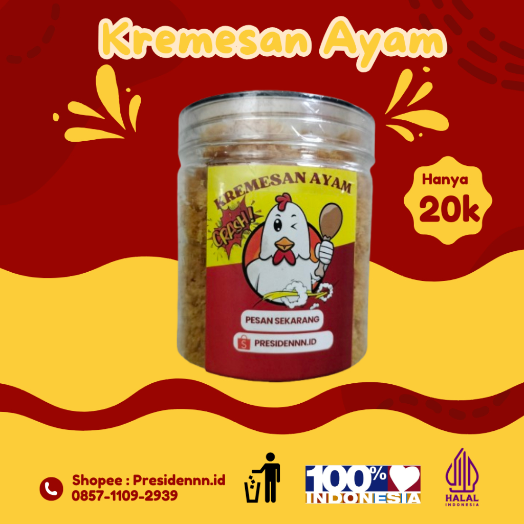 

Kremesan Ayam Kampoeng / Rasa Original Kemasan Toples 500gram