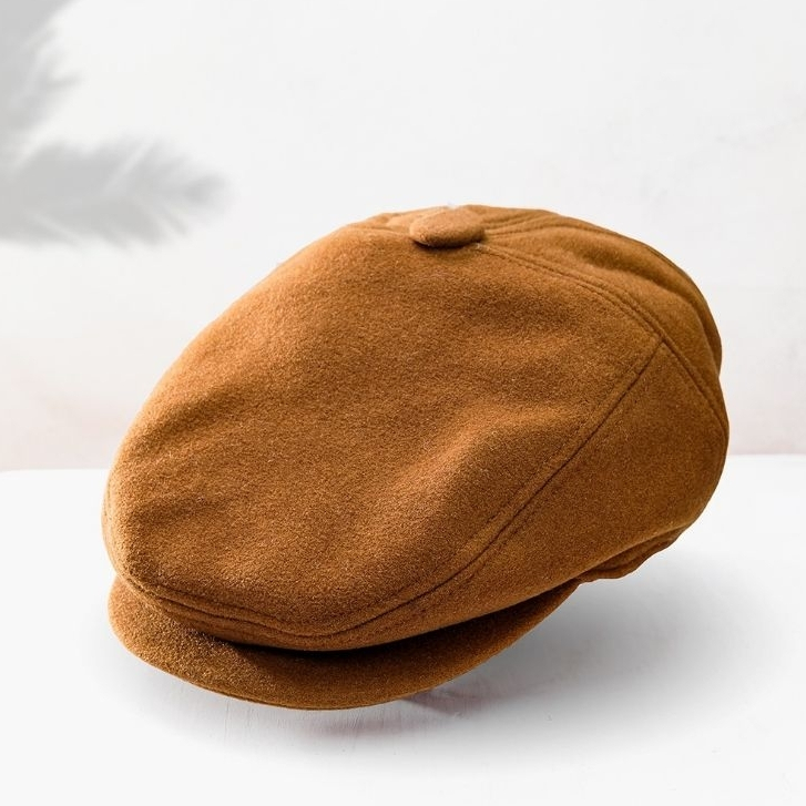 Topi Datar Classic | Flat Cap Wool Brown Series #tomshelbyid