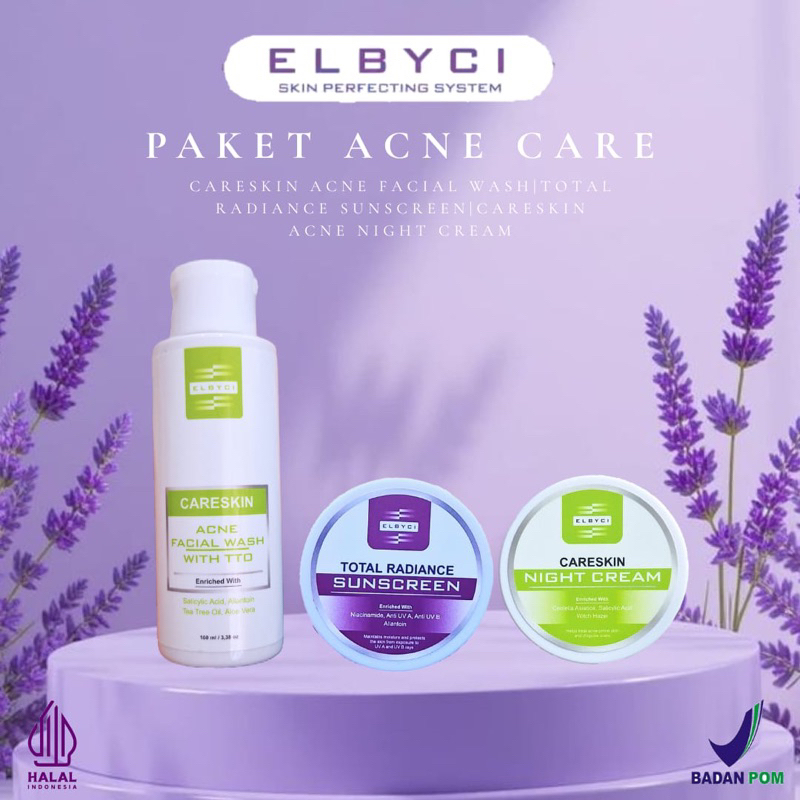 ELBYCI PAKET ACNE CARE | SPESIALIS KULIT JERAWAT & BRUNTUSAN | BPOM & HALA | FREE GIFT