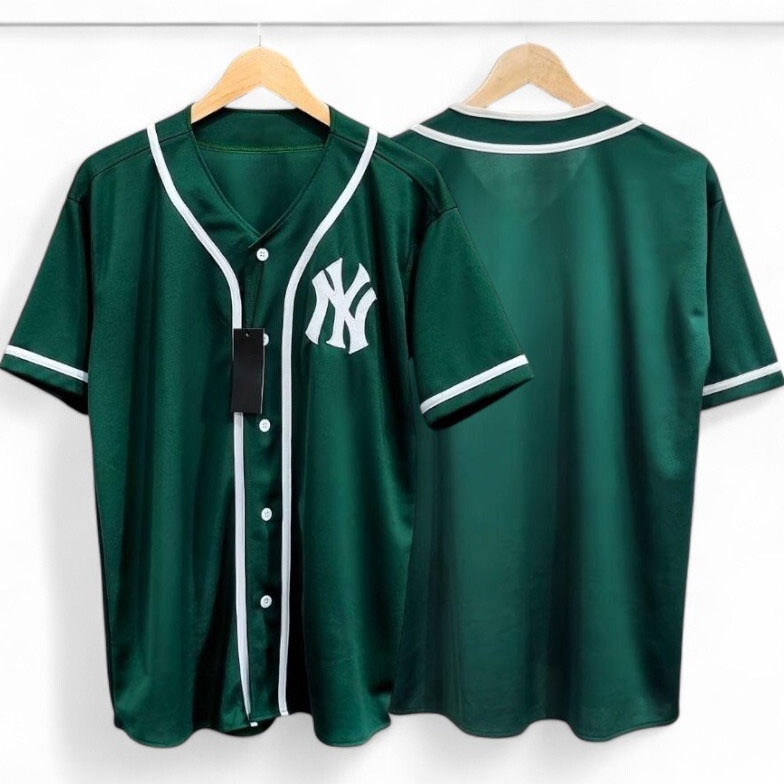 KODE N29G Baju Baseball Jersey NY HIJAU Army Pria Wanita Terlaris Ukuran Jumbo Bigsize Premium Origi