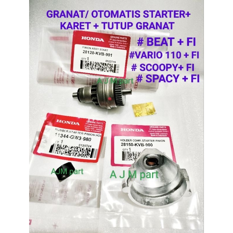 GEAR GIGI PINION OTOMATIS STARTER SET HONDA VARIO 110 FI VARIO 110 KARBU SPACY FI SPACY KARBU SCOOPY