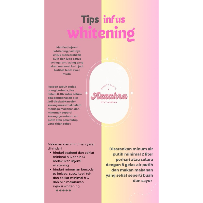 azzahra infus whitening | OBAT PEMUTIH BADAN | SUNTIK PUTIH