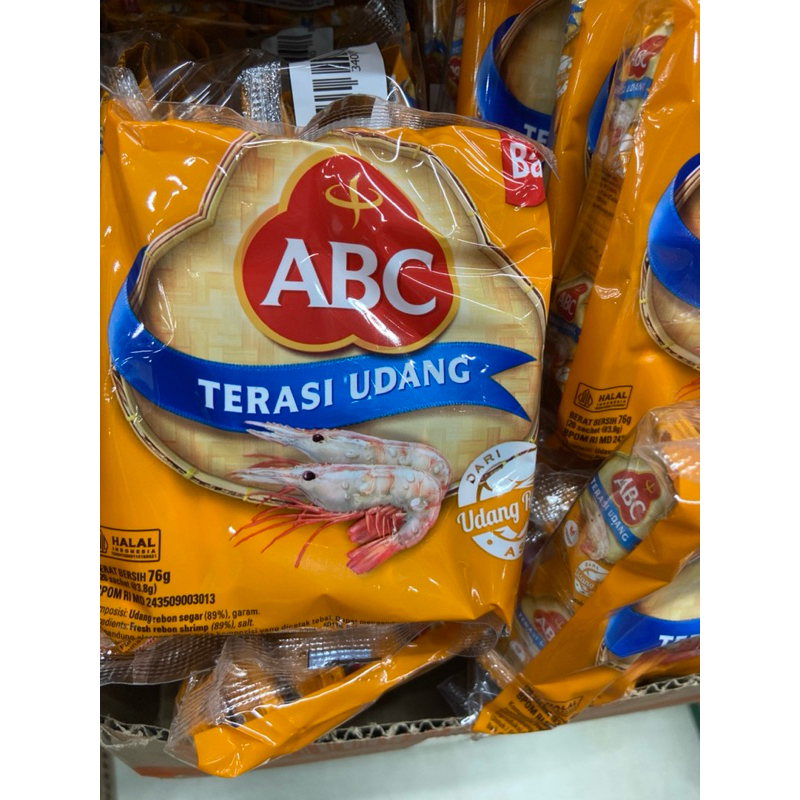 

Abc terasi udang 1 bungkus isi 20x3,8g