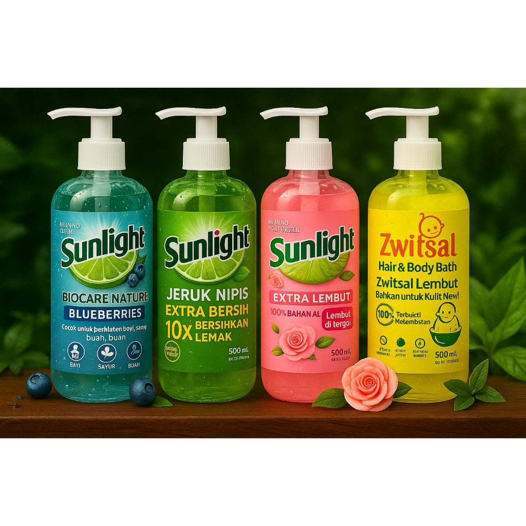 [Baru] Botol Pencet / Pump 500ml Sunlight dan Zwitsal dengan Tombol Pump Berkualitas