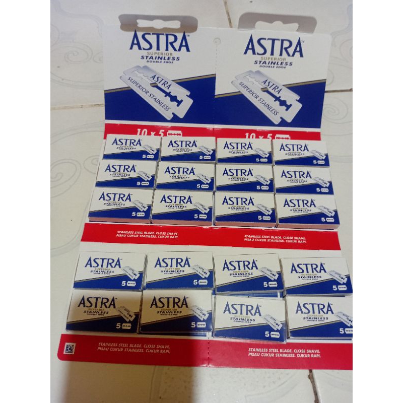 1 Papan Pisau Silet ASTRA  isi 20 Pak /  Silet ASTRA