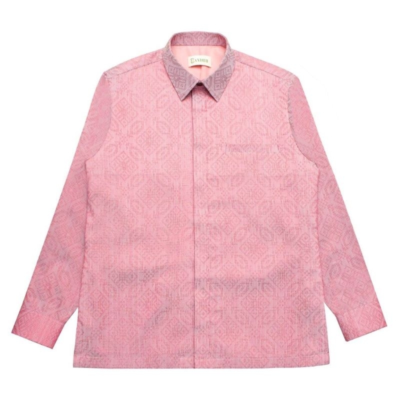 [READY BEST SELLER] Kemeja Batik Pria Lengan Panjang - Kemeja Tenun Songket Baron - Kemeja Tenun Jep