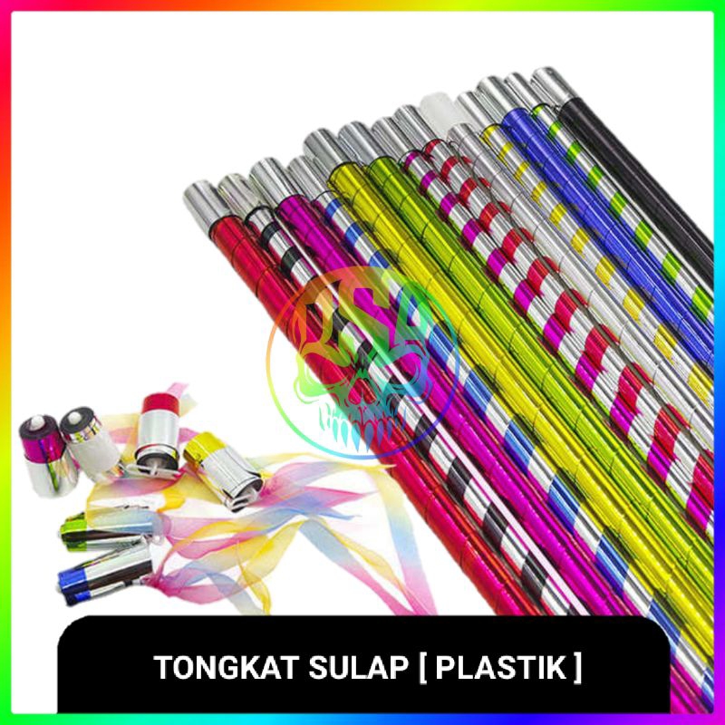 Mainan sulap pita jadi tongkat plastik