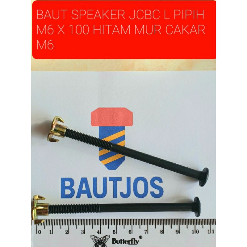 Baut Speaker 10cm JCBC 6mm + Mur Cakar M6